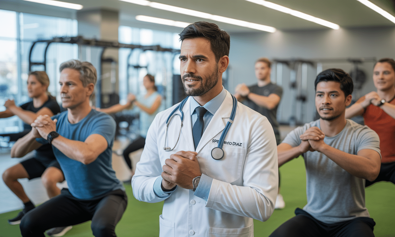 fernando díaz, médico deportivo, explica cómo hacer sentadillas parciales cada mañana puede prevenir múltiples lesiones, mejorando tu salud y rendimiento físico.