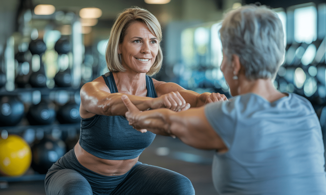 laura gil, entrenadora personal, advierte que hacer squats profundos después de los 55 años es un error. recomienda la versión parcial para mayor seguridad y eficacia en el entrenamiento.